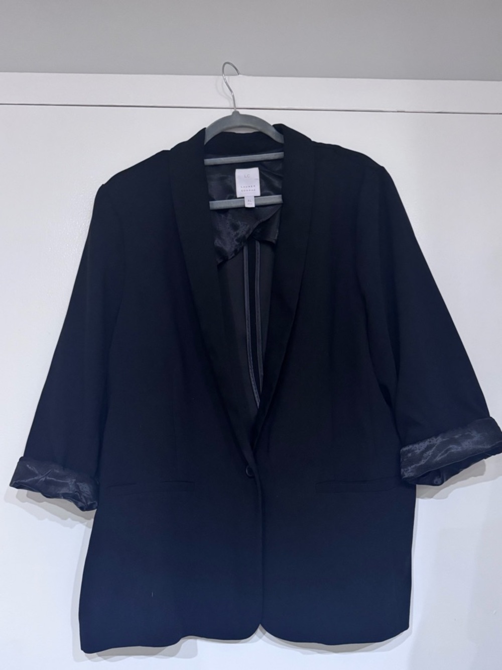 LC Lauren Conrad Black Shawl Collar Blazer